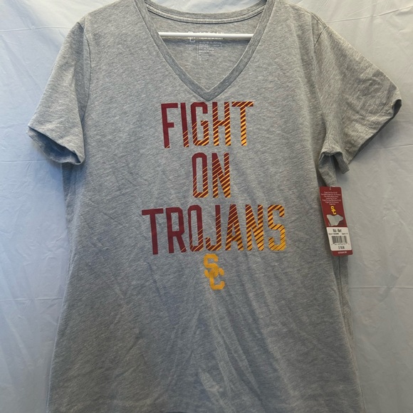 Gray USC Trojans Women's Short Sleeve Tee - Picture 1 of 6